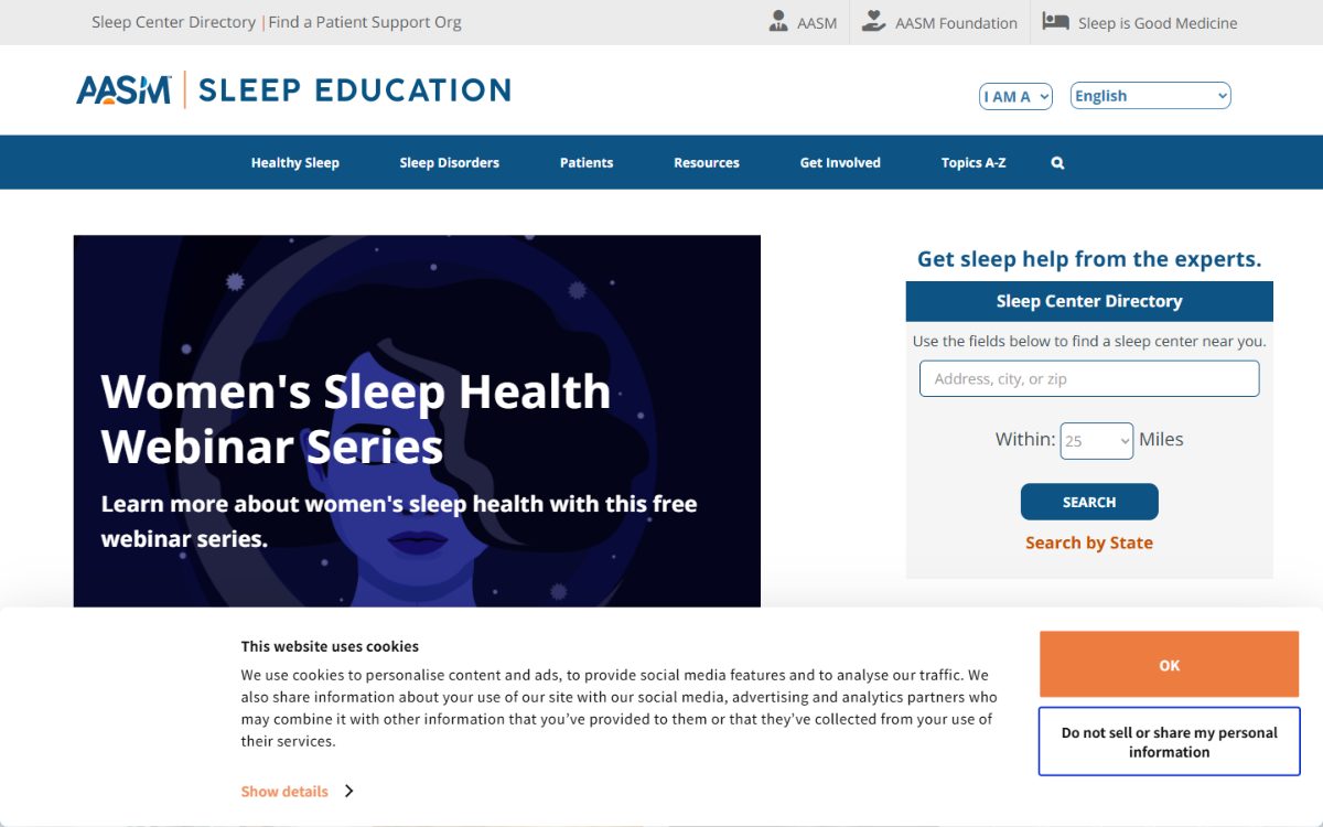 AASM Sleep Education 페이지